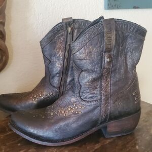 Liberty Black Studded Short Boots